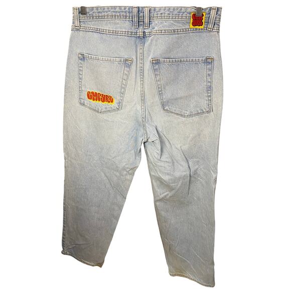 Empyre Skate Jeans 33 Relax Loose Fit Light Wash Denim Baggy 90s Streetwear - Picture 3 of 13